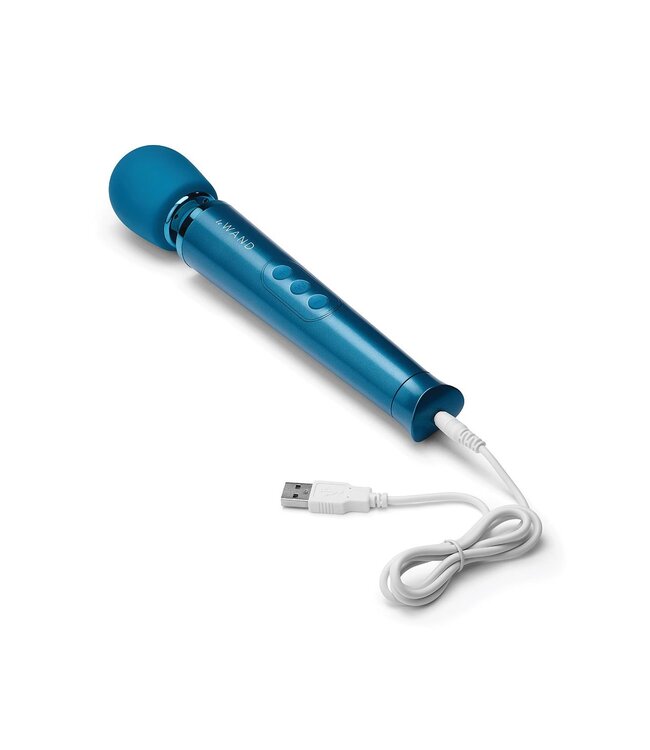 le WAND LE WAND PETITE RECHARGEABLE VIBRATING MASSAGER BLUE