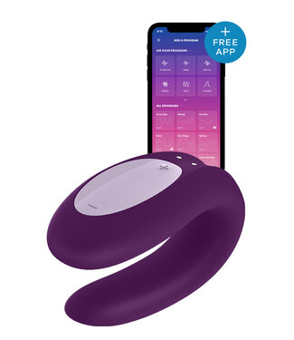 Satisfyer SATISFYER DOUBLE JOY CONNECT APP PURPLE