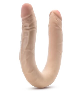 Blush DR. SKIN PLUS 16.5” POSABLE DOUBLE DONG BEIGE