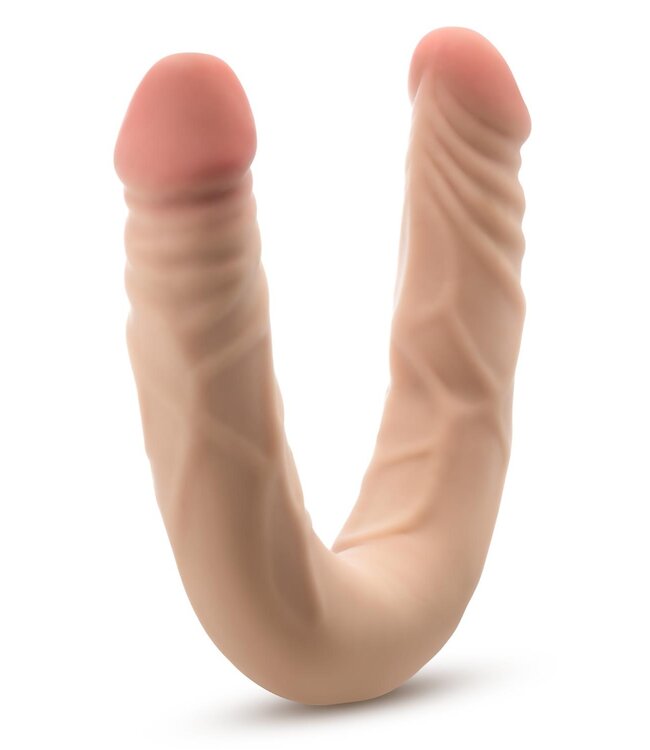 Blush DR. SKIN PLUS 14” POSABLE DOUBLE DONG BEIGE