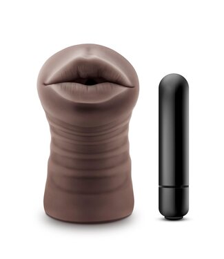Blush ENLUST KRYSTAL VIBRATING STROKER BROWN