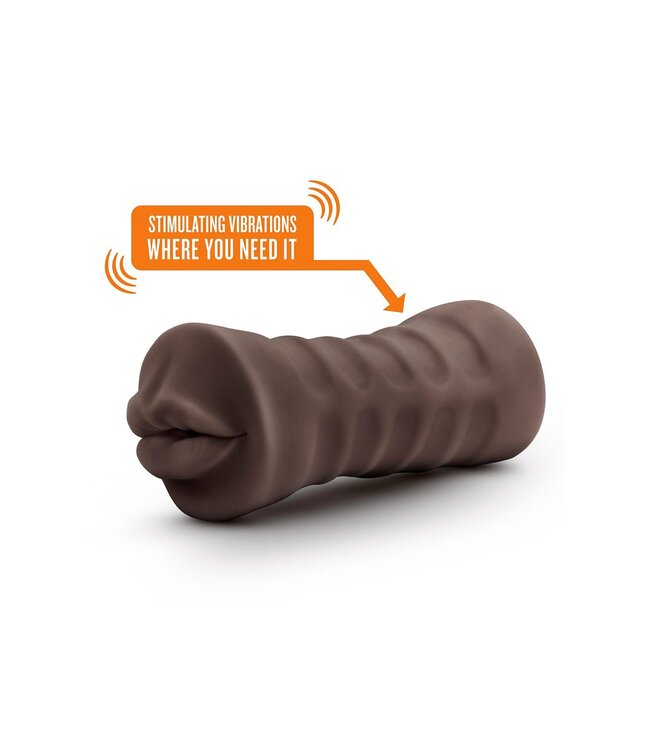 Blush ENLUST KRYSTAL VIBRATING STROKER BROWN