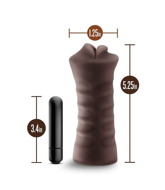 Blush ENLUST KRYSTAL VIBRATING STROKER BROWN