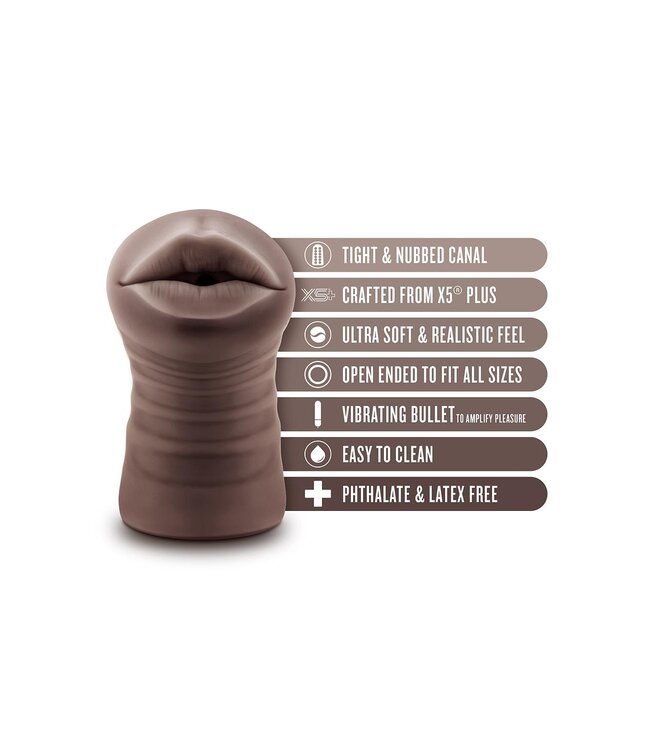 Blush ENLUST KRYSTAL VIBRATING STROKER BROWN