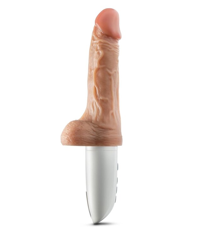 Blush DR. SKIN SILICONE DR. HAMMER 7 INCH THRUSTING DILDO WITH HANDLE BEIGE