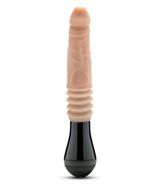 Blush DR. SKIN SILICONE DR. KNIGHT THRUSTING GYRATING VIBRATING DILDO BEIGE
