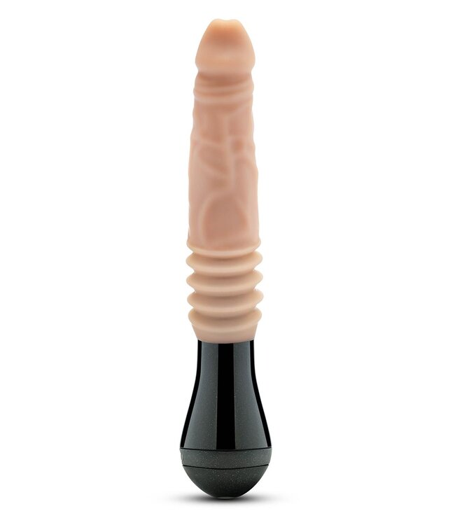 Blush DR. SKIN SILICONE DR. KNIGHT THRUSTING GYRATING VIBRATING DILDO BEIGE