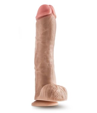Blush DR. SKIN MR. SAVAGE 11.5 INCH DILDO WITH BALLS BEIGE