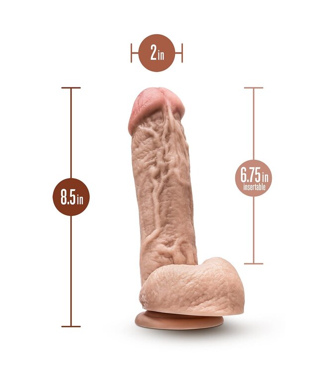 Blush DR. SKIN MR. D 8.5 INCH DILDO WITH BALLS BEIGE