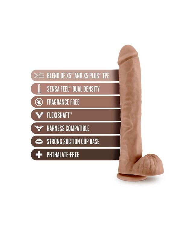 Blush AU NATUREL DADDY 14 INCH DILDO MOCHA