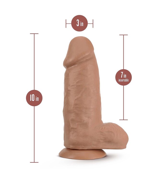 Blush AU NATUREL CHUB 10 INCH DILDO MOCHA