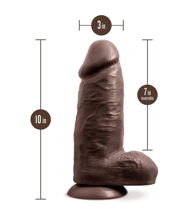 Blush AU NATUREL CHUB 10 INCH DILDO CHOCOLATE