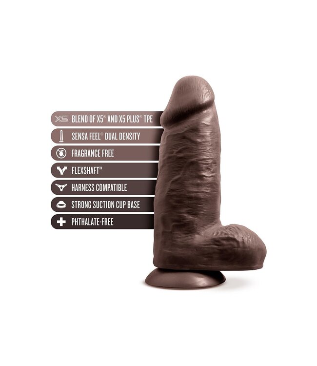 Blush AU NATUREL CHUB 10 INCH DILDO CHOCOLATE