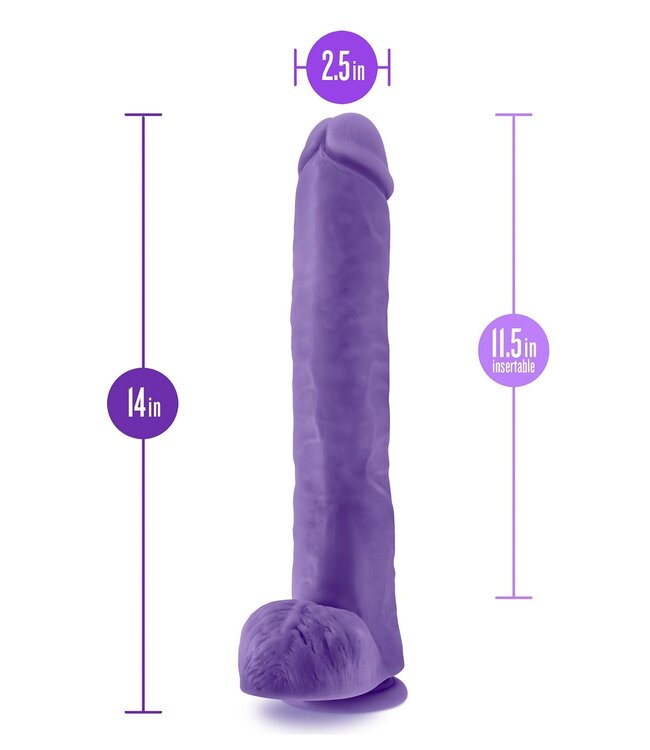 Blush AU NATUREL BOLD DADDY 14 INCH DILDO PURPLE