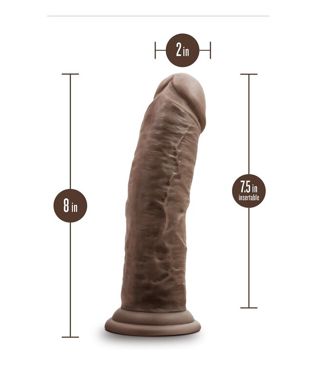 Blush DR. SKIN SILICONE DR. SHEPHERD 8 INCH DILDO WITH SUCTION CUP CHOCOLATE