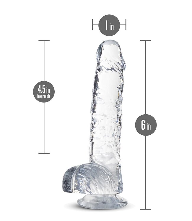 Blush NATURALLY YOURS  6 INCH CRYSTALLINE DILDO  DIAMOND