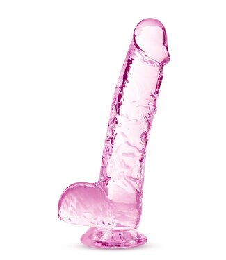 Blush NATURALLY YOURS  6 INCH CRYSTALLINE DILDO  ROSE