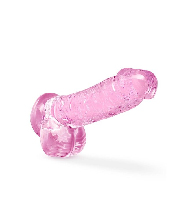 Blush NATURALLY YOURS  6 INCH CRYSTALLINE DILDO  ROSE