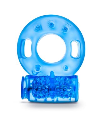 Blush STAY HARD REUSABLE COCK RING BLUE
