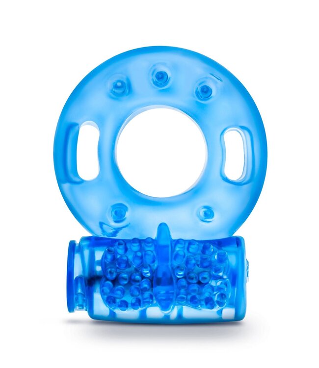 Blush STAY HARD REUSABLE COCK RING BLUE