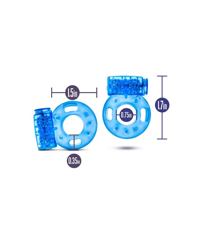 Blush STAY HARD VIBRATING COCK RINGS 2PACK