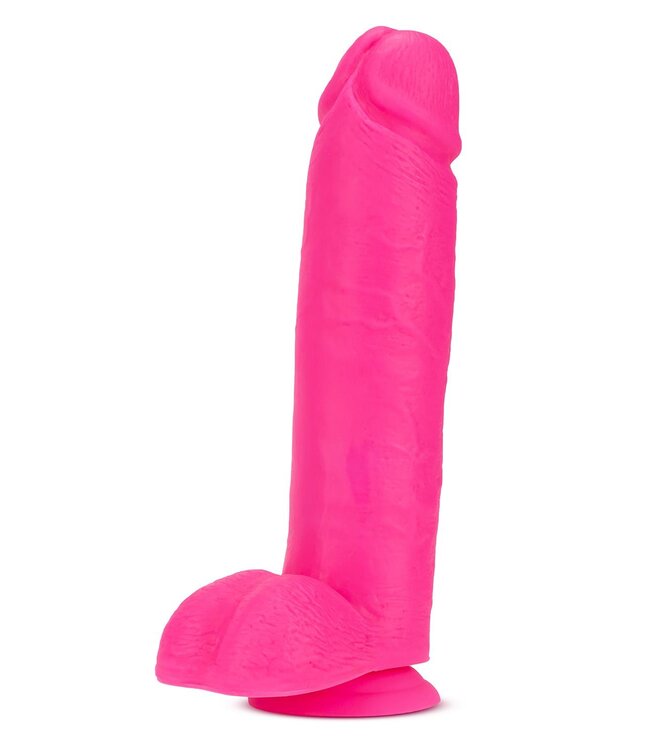 Blush NEO ELITE 10INCH COCK WITH BALLS NEON PINK