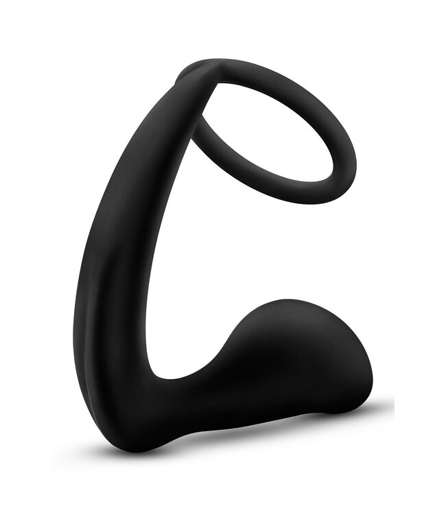 Blush ANAL ADVENTURES PLATINUM COCK RING PLUG BLACK