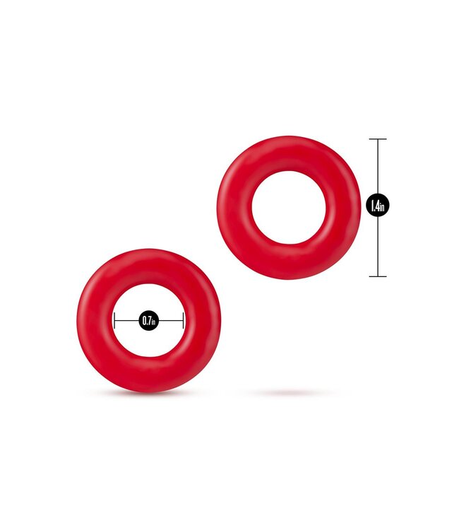 Blush STAY HARD DONUT RINGS RED