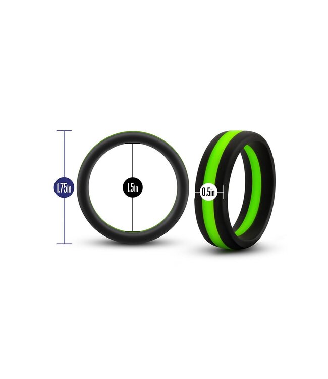 Blush PERFORMANCE SILICONE GO PRO COCK RING BLACK/GREEN