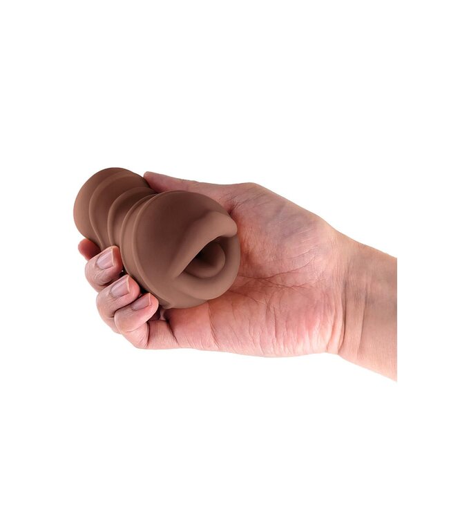 NS Novelties POCKET PALS MOUTH STROKER BROWN