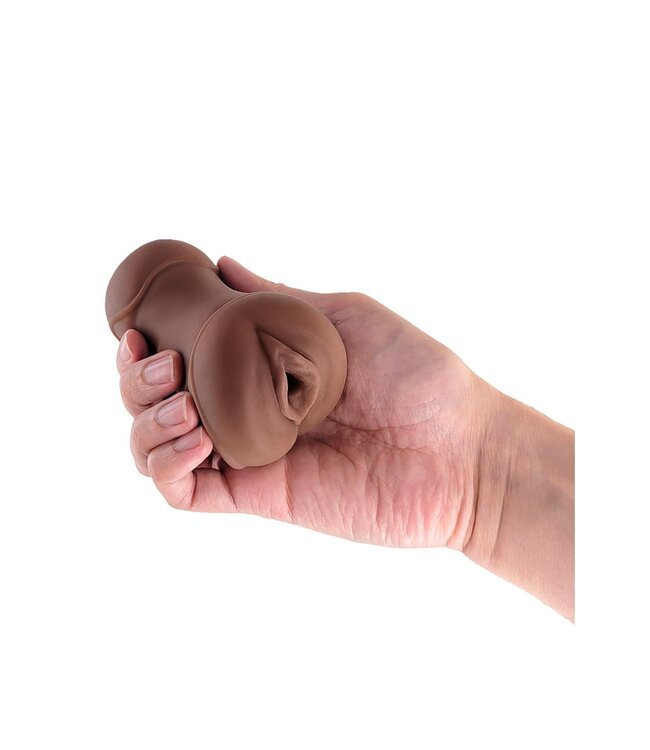 NS Novelties POCKET PALS VAGINA STROKER BROWN