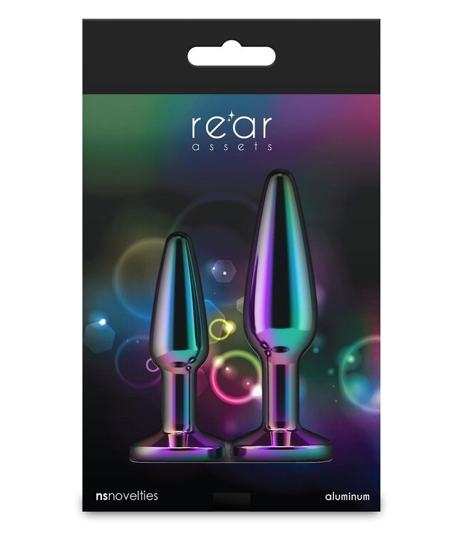 NS Novelties REAR ASSETS TAPERED TRAINER KIT MULTICOLOR RAINBOW