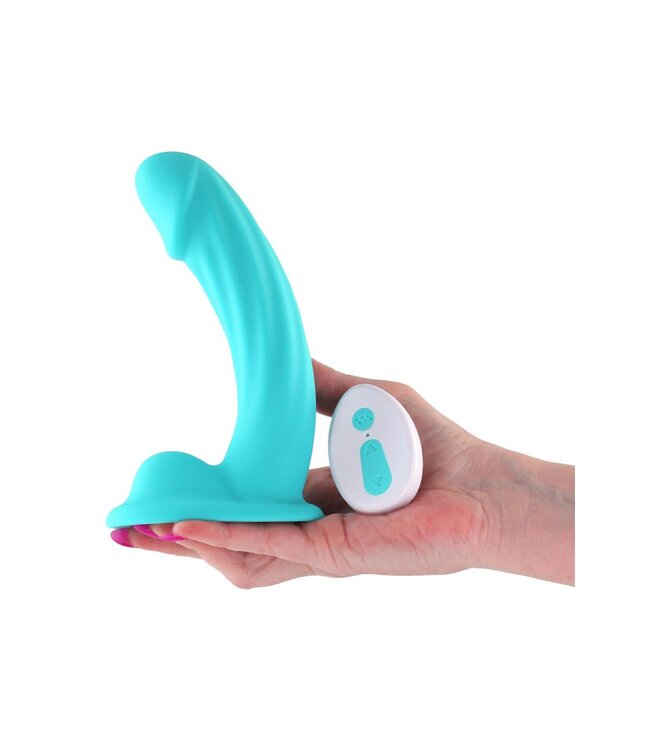 NS Novelties COLOURS CURVE VIBRATING 6 INCH DILDO TEAL