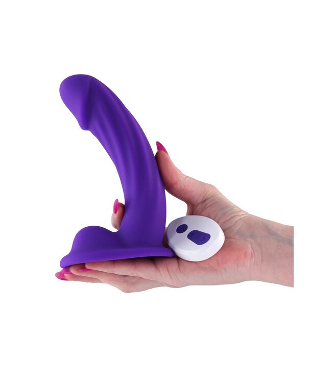 NS Novelties COLOURS CURVE VIBRATING 6 INCH DILDO PURPLE