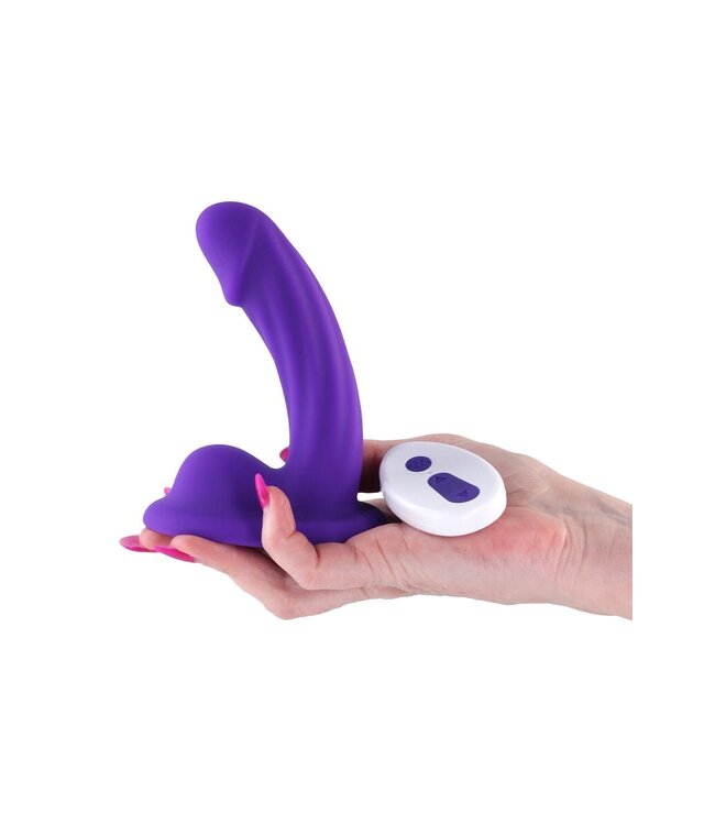 NS Novelties COLOURS CURVE VIBRATING 5 INCH DILDO PURPLE
