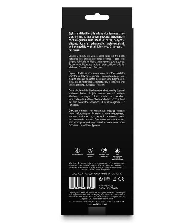 NS Novelties GOLD-N-DREAMS ROSA EMERALD