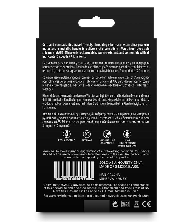 NS Novelties GOLD-N-DREAMS MINERVA RUBY
