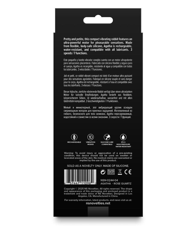 NS Novelties GOLD-N-DREAMS AGATHA ROSE QUARTZ