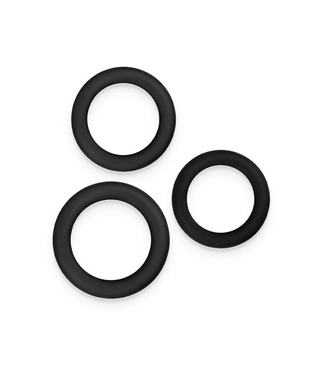 NS Novelties RENEGADE 3PC SLIM RINGS BLACK