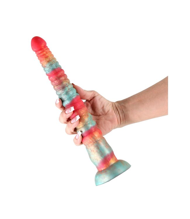 NS Novelties COLOURS STACKED 12 INCH DILDO RED/GOLD