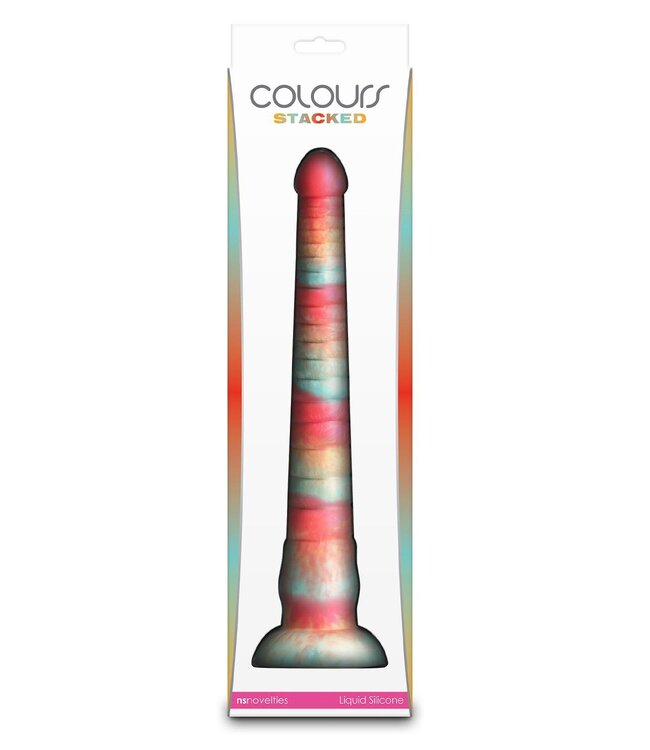 NS Novelties COLOURS STACKED 12 INCH DILDO RED/GOLD