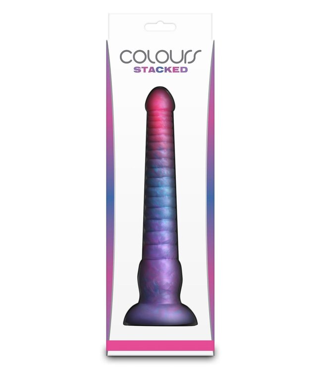 NS Novelties COLOURS STACKED 9 INCH DILDO PINK/BLUE