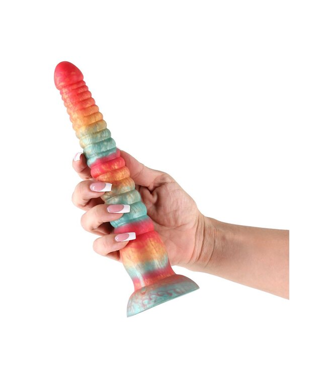 NS Novelties COLOURS STACKED 9 INCH DILDO RED/GOLD