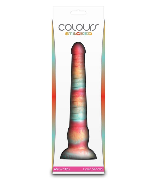 NS Novelties COLOURS STACKED 9 INCH DILDO RED/GOLD