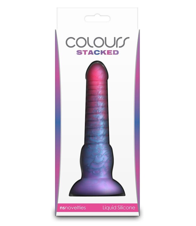 NS Novelties COLOURS STACKED 6 INCH DILDO PINK/BLUE
