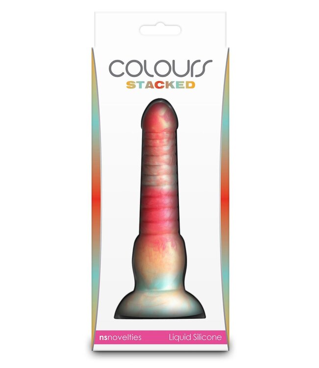 NS Novelties COLOURS STACKED 6 INCH DILDO RED/GOLD