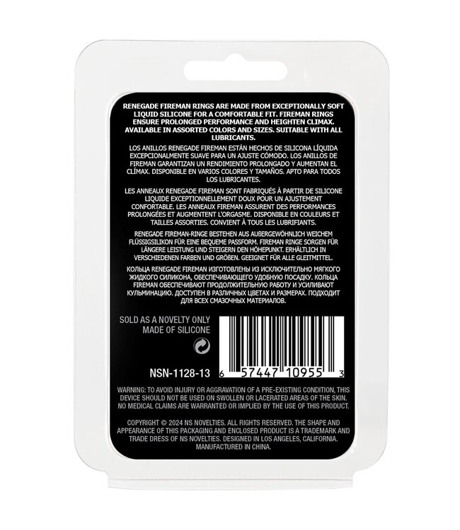 NS Novelties RENEGADE FIREMAN RING SMALL BLACK