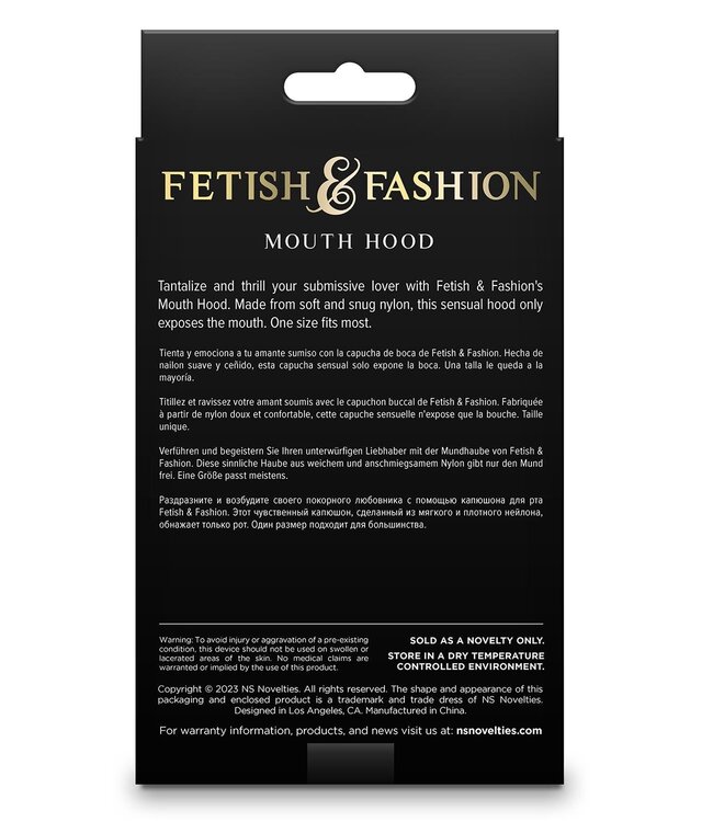 NS Novelties FETISH & FASHION MOUTH HOOD WHITE