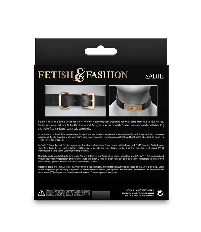 NS Novelties FETISH & FASHION SADIE COLLAR BLACK