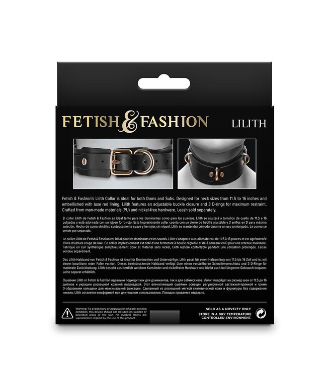 NS Novelties FETISH & FASHION LILITH COLLAR BLACK